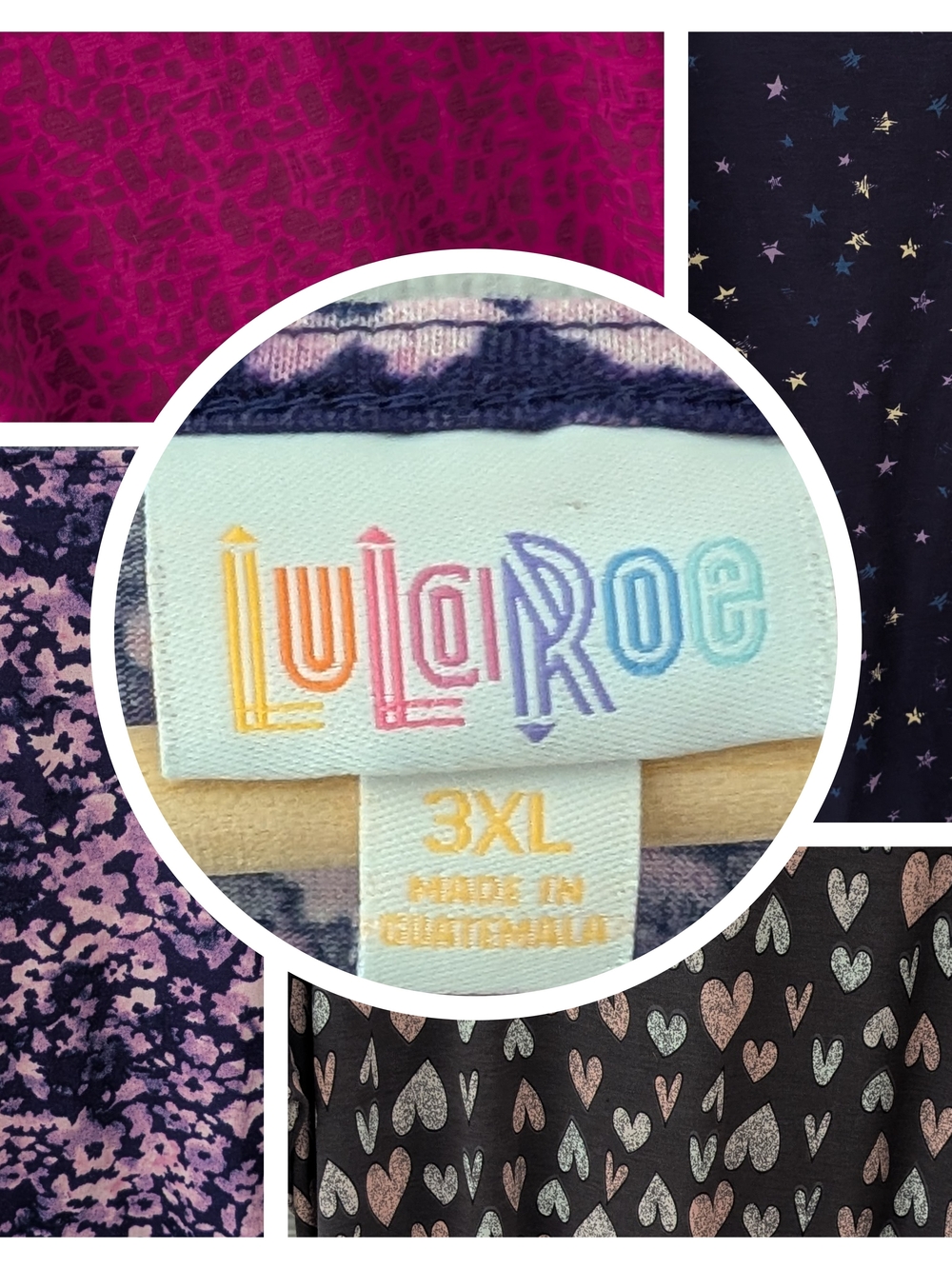 LuLaRoe 3XL Beautiful Patterned T-Shirts & 3/4 Sleeve - 4-Pack!